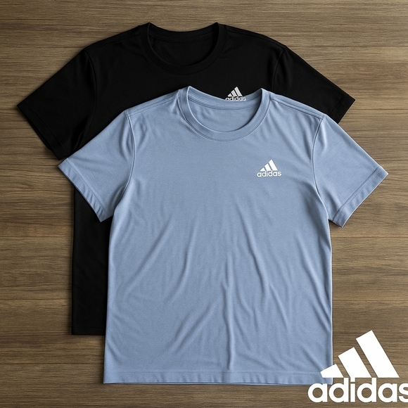 adidas Tops - Adidas Women’s Active Tee Bundle — Light Blue + Black (XL)